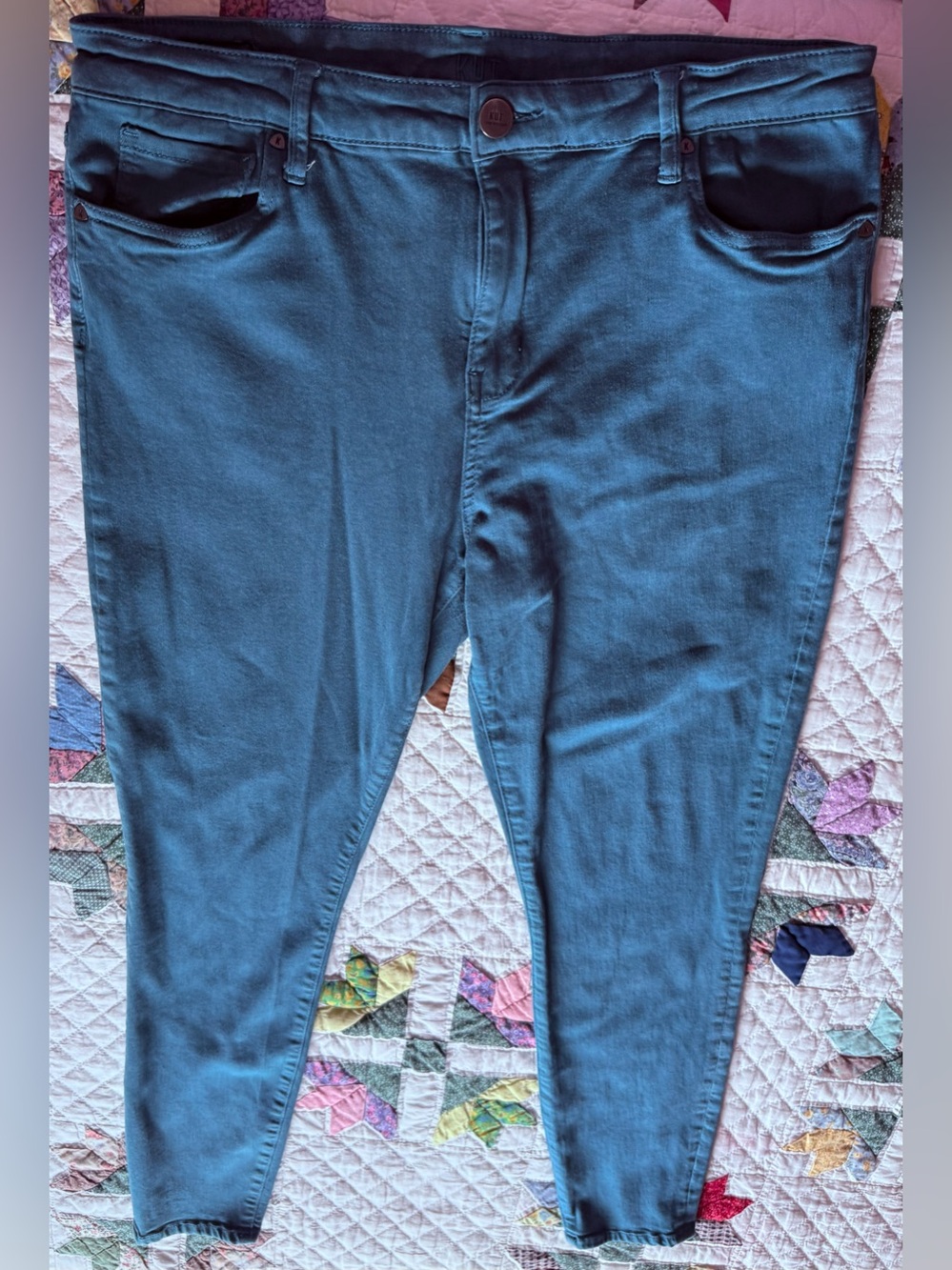 Kut From The Kloth Women’s Teal Stretch Skinny Jeans